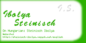 ibolya steinisch business card